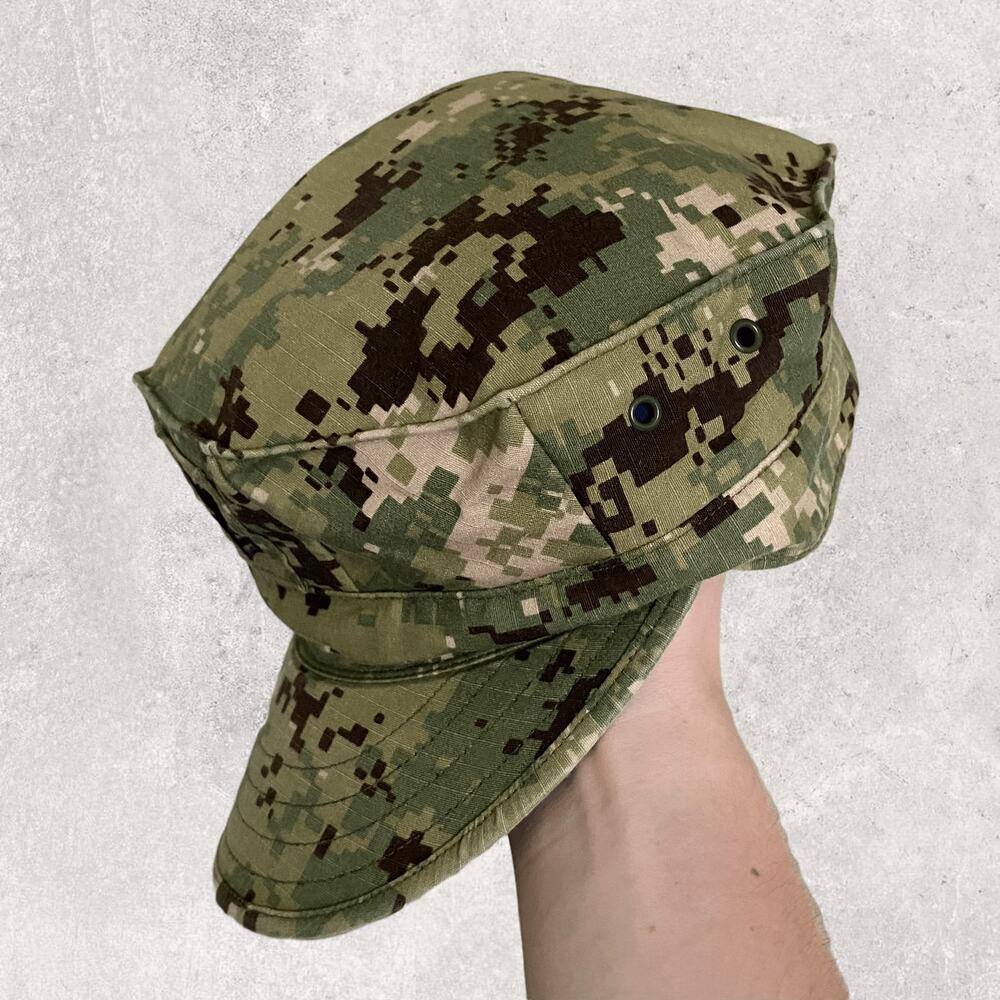 Vintage Y2K US Marines Digital Camo Hat 7 1/2 Embroidered Logo - Picture 3 of 7